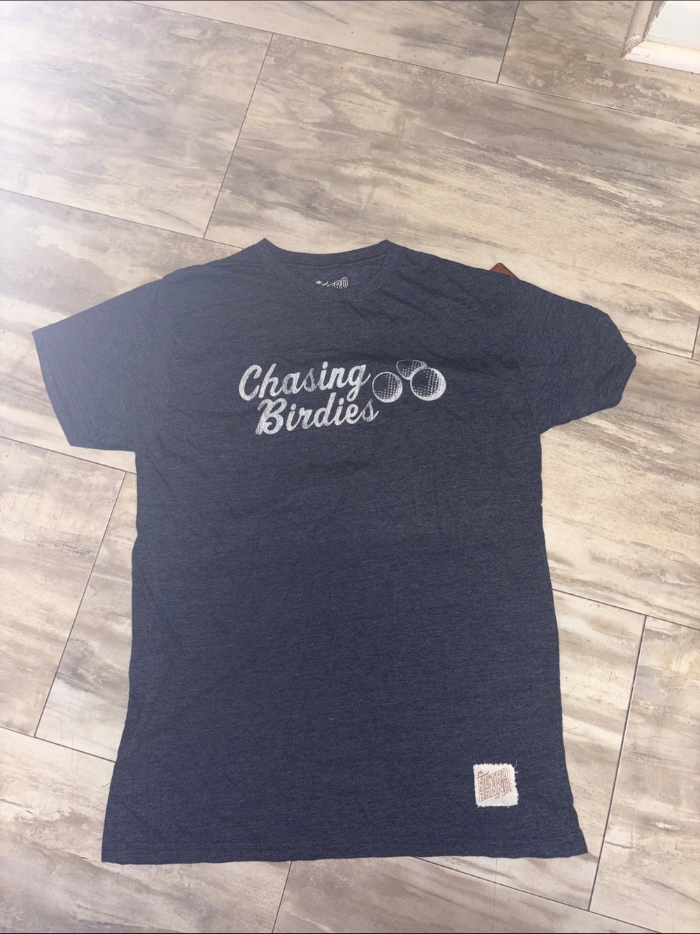 Original Retro Brand Navy 'Chasing Birdies' Graphic Short Sleeve Tee